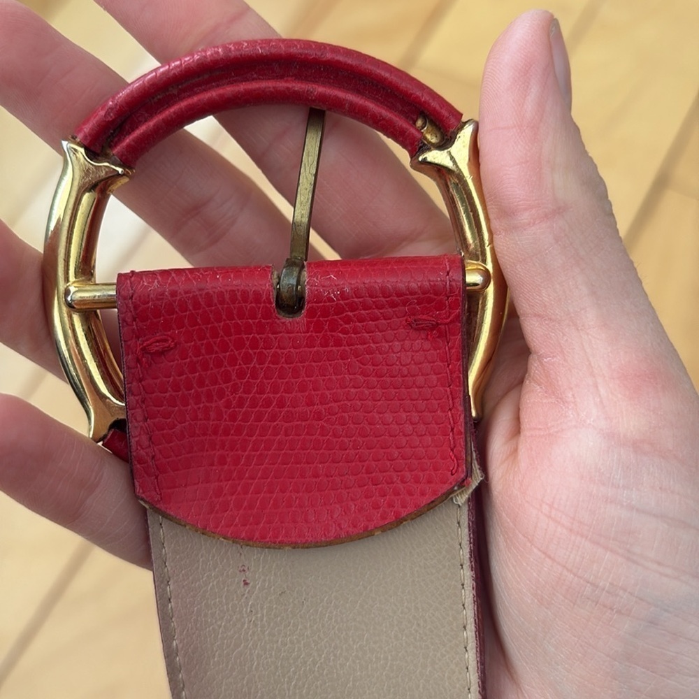 VINTAGE EMMANUEL iguana leather belt - Picture 3 of 9